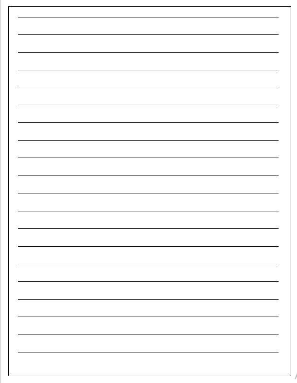 blank printable lined paper a4
