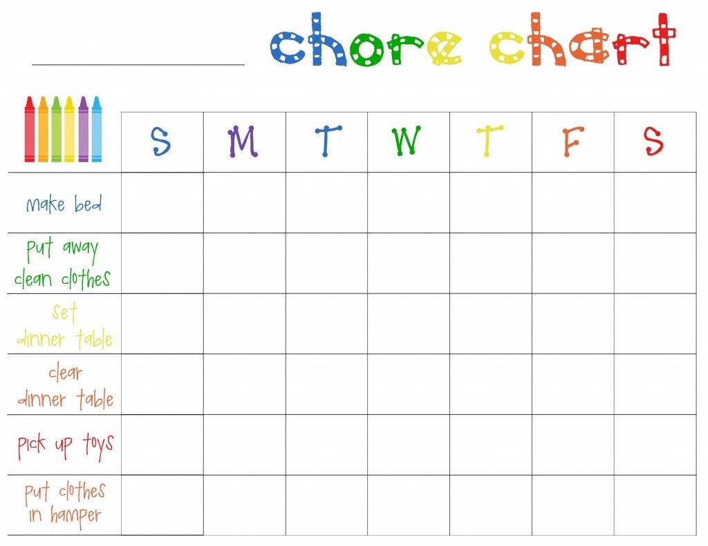 childrens chore chart printable chorechartrainbow2 2 1024x791