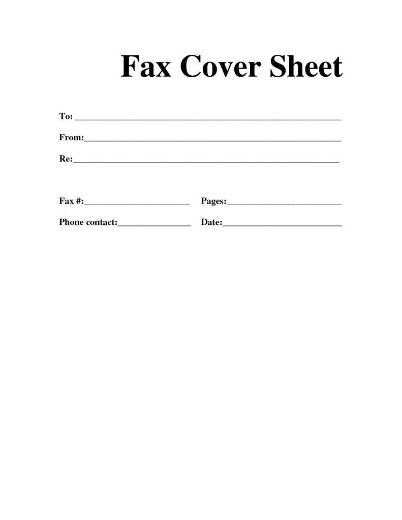 Free}* Fax Cover Sheet Template | Printable, Blank, Basic 