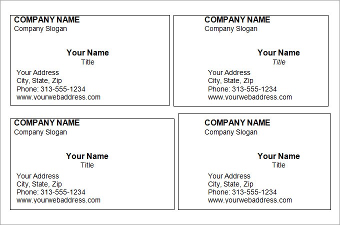 Save Time and Money Using Free Printable Business Cards with 