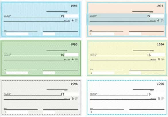 free printable checks template blank check vector pack free download min