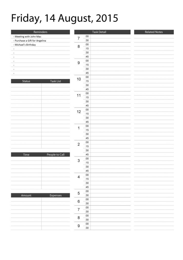 free printable daily schedule template daily planner template 32