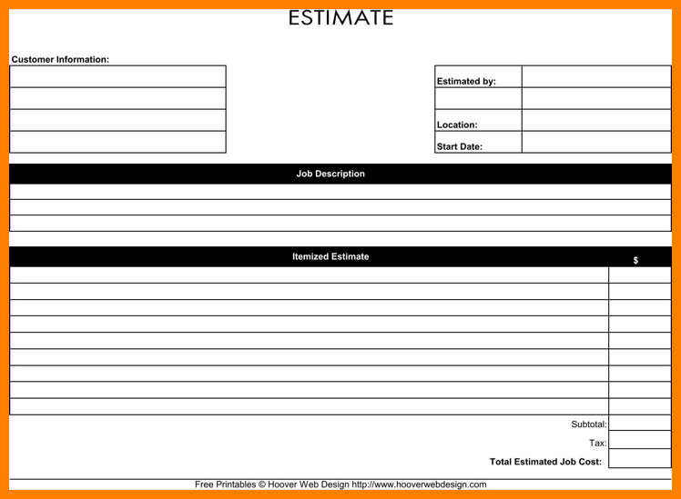 free printable estimate forms 6 free printable estimate forms ledger page printable estimate form