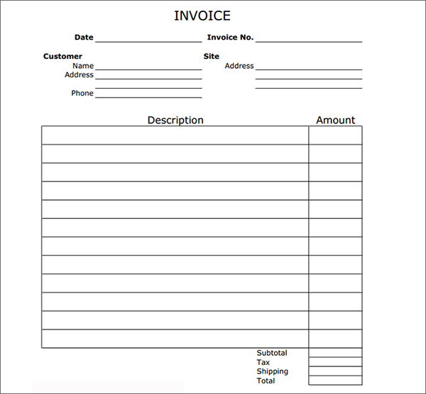 free printable invoice templates download blank print paper invoice templates 02