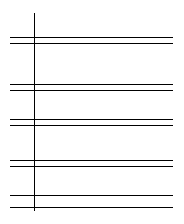free printable lined paper note taking lined paper
