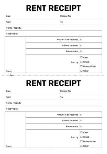 free printable rent receipt free printable rent receipt template 10 free rent receipt templates template
