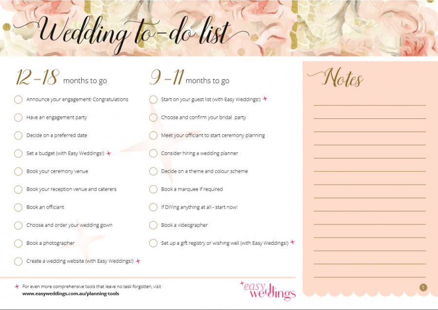 free printable wedding checklist printable wedding planning checklist 900x637