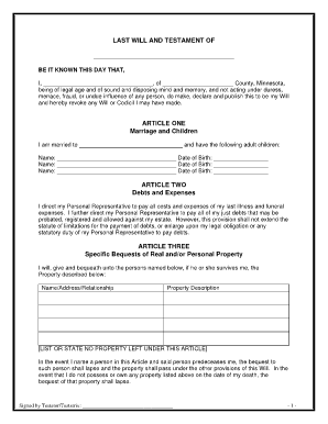free printable will forms printable last will and testament form 401286