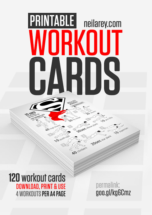FREE Printable Workout Cards Download, print and use. 120 visual 
