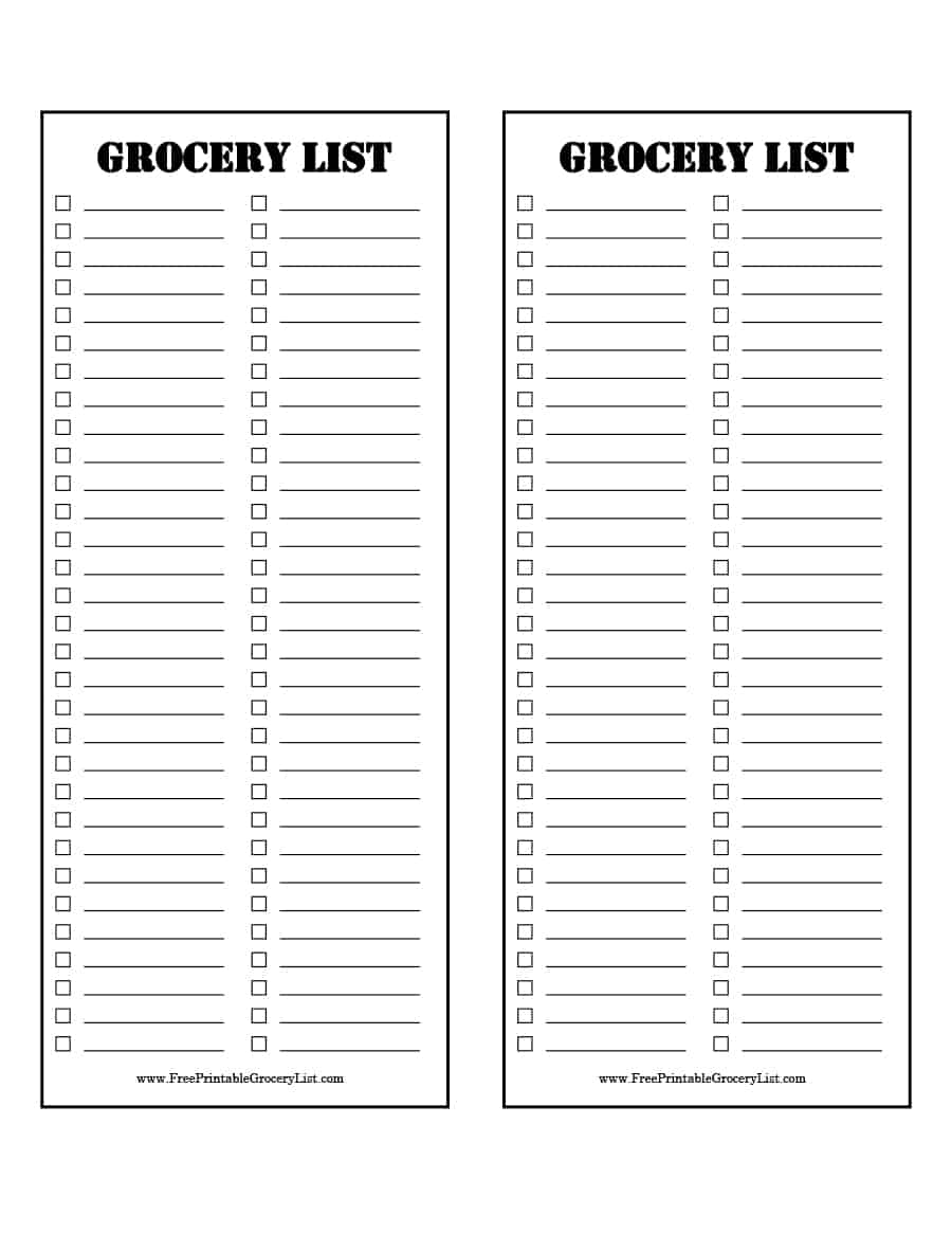Grocery List Printable | room surf.com