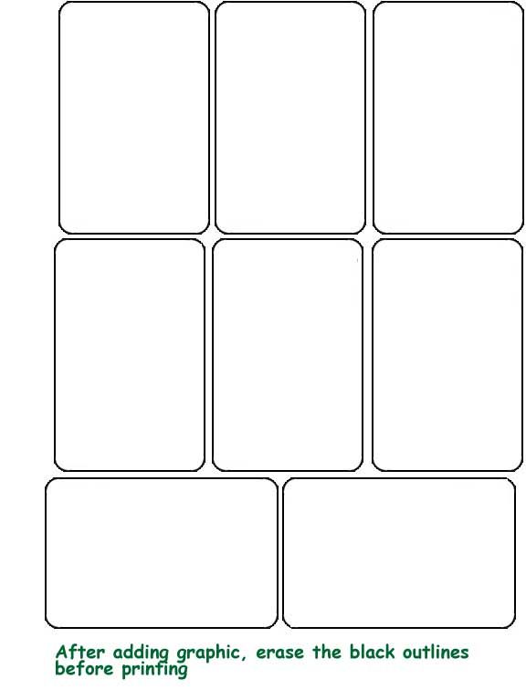 Plain Blank Cards Printable Hobby Playing Cards for Inkjet or 