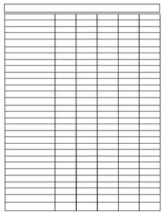 This printable finance paper, like that found in a columnar pad 