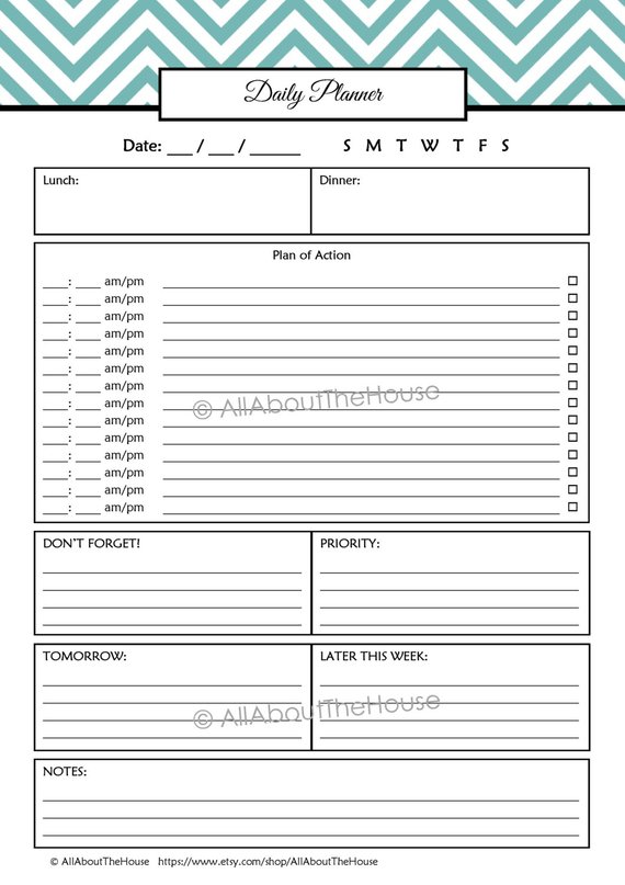 printable daily planner templates   zrom.tk