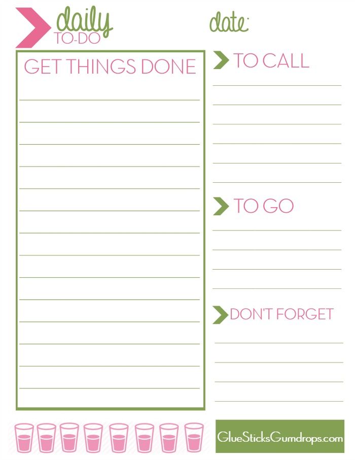 Free Printable Daily To Do List | mine | Pinterest | Free 