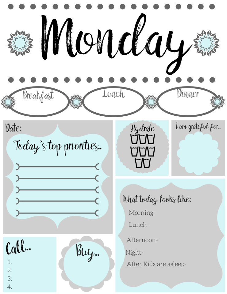 Free printable daily to do list   Simply Happy Mama