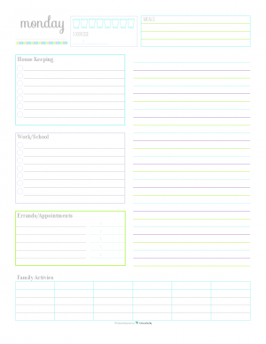 printable day planner pages monday planner or tasklist 300x388