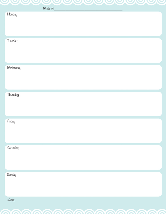 Weekly Planner Template   Free Printable Weekly Planner for Excel