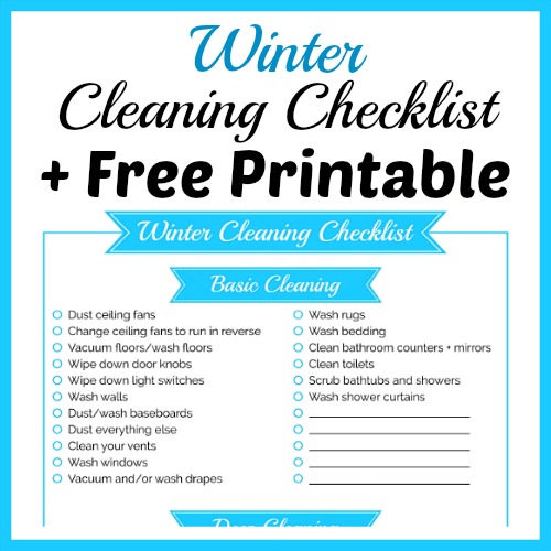 Winter Cleaning Checklist + Free Printable  A Cultivated Nest