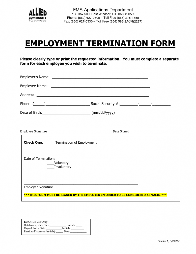 printable employee termination form f24226873e8e3f506ecf206e4680e3fe