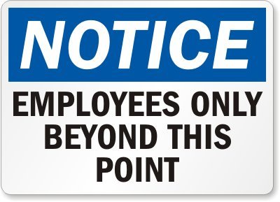 Printable Employees Only Sign Red Get Free Download Now | Free 
