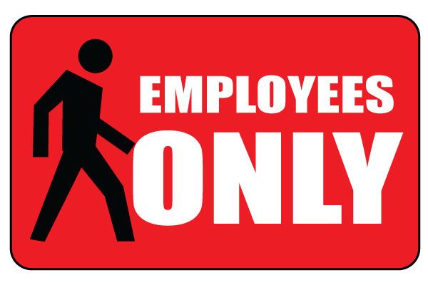 Free Printable Employees Only Temporary Sign