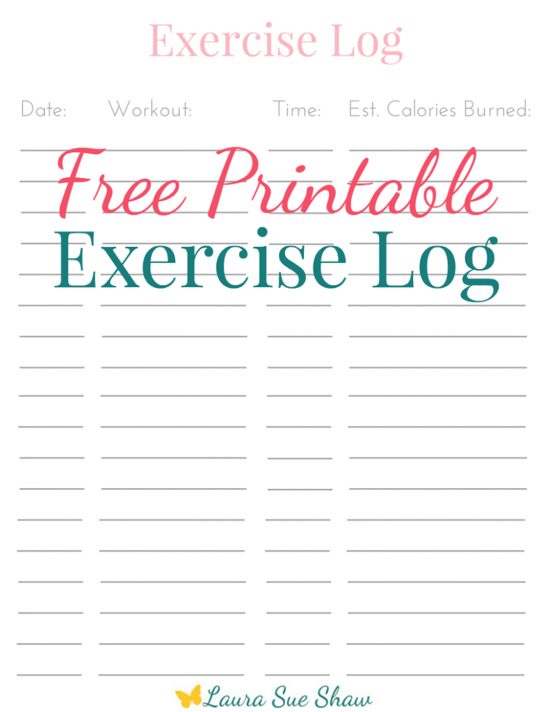 printable exercise log free printable exercise log