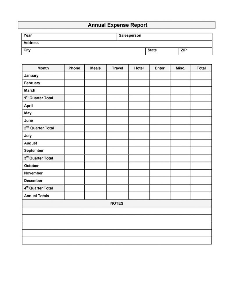 printable expense report expense report template 27