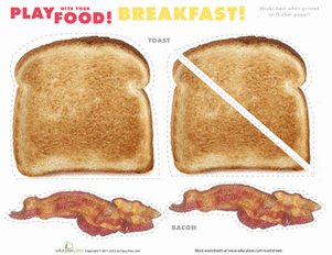 printable food play food breakfast paper projects