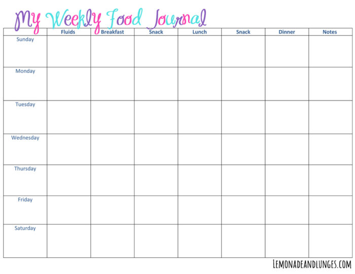 printable food tracker my weekly food journal 1 700x541