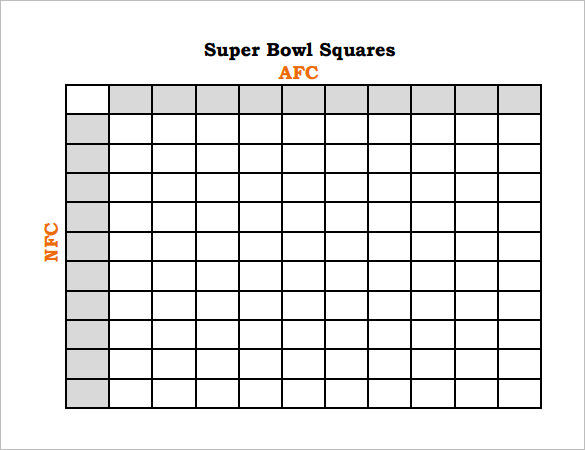 printable football pool sheet super bowl squares football pool template free