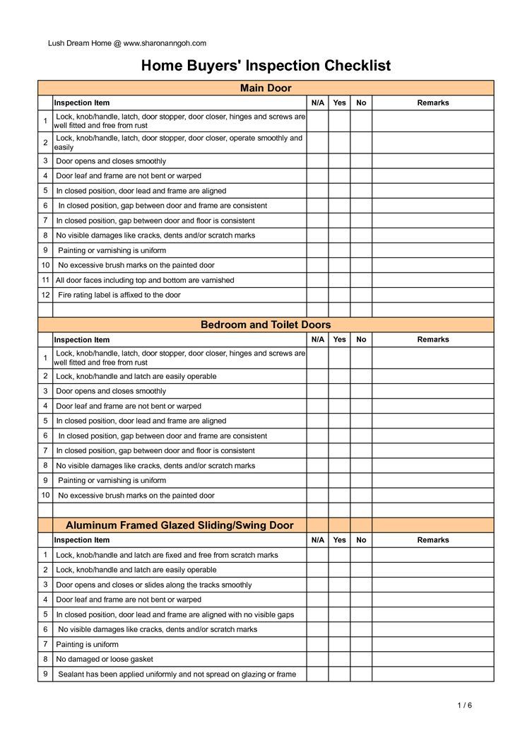 Image result for printable home inspection checklist for buyers 