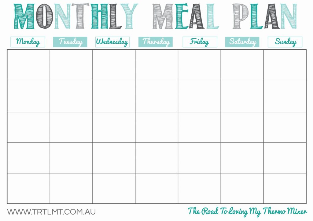 printable monthly meal planner monthly meal plan 2 fb