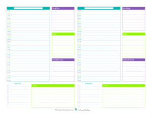 printable planner templates early start daily planner half size 300x232