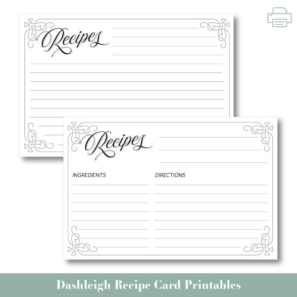 printable recipe cards recipe cards printable resume black dgfitness co