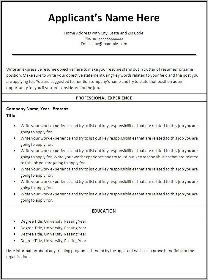 printable resume template free printable resume template rapid 