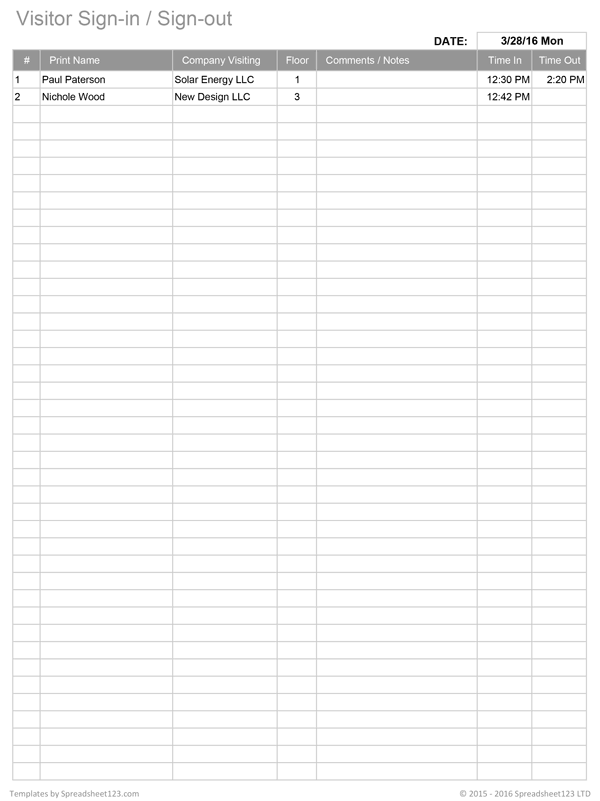 printable sign in sheets visitors sign in sheet template lg