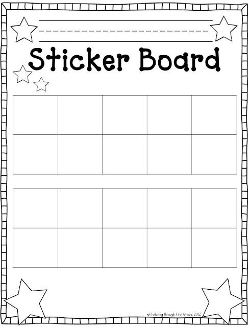 Fluttering Through First Grade: tens frames sticker chartsevery 