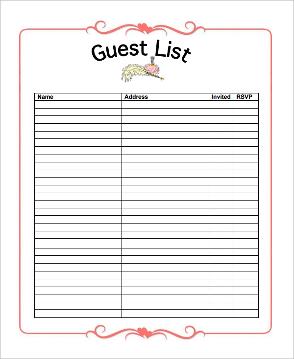 guest list printable   Yelom.agdiffusion.com