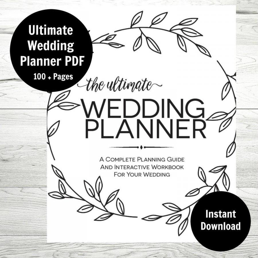 Wedding Planner, Printable Wedding Binder, Wedding Checklist, DIY 