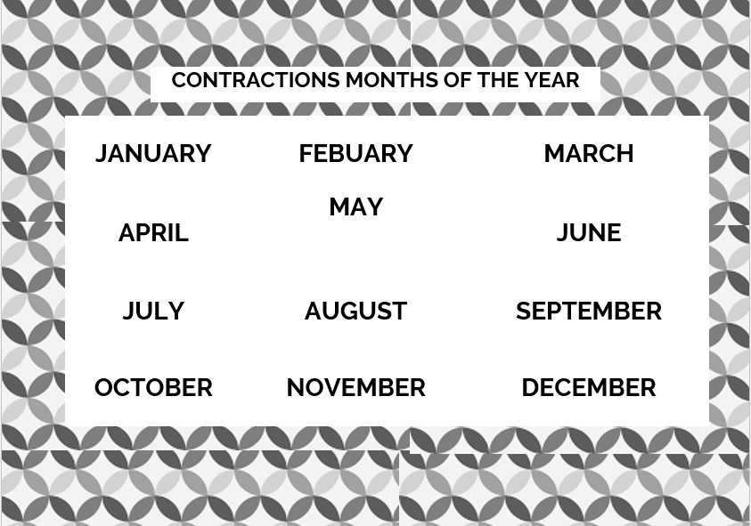 simple months of the year