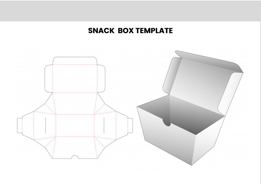 snack box template