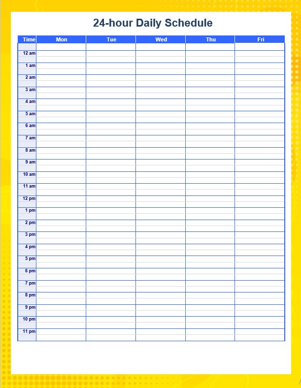 Schedule Daily Printable
