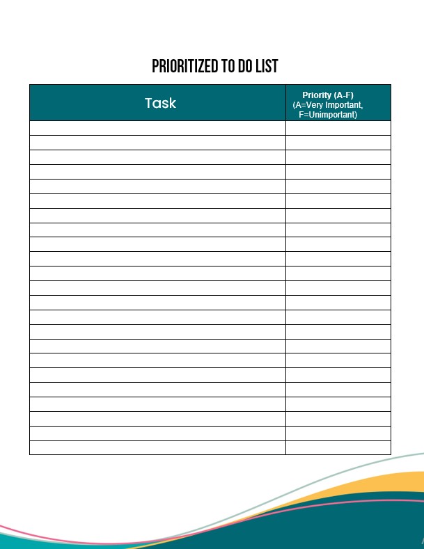 To Do List Template for Kids
