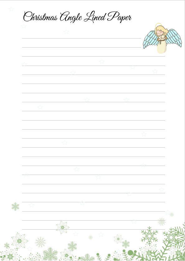 christmast lined paper template