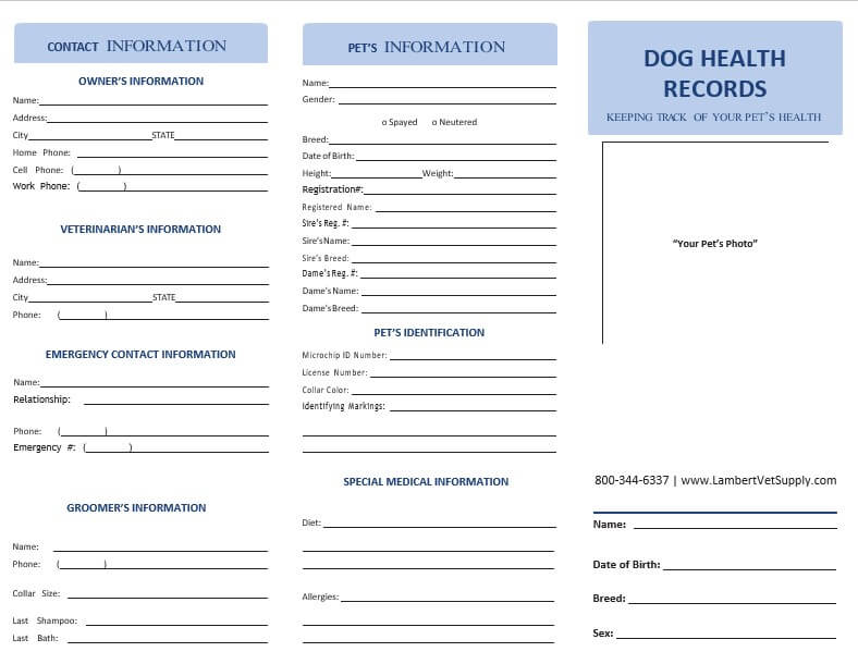 Dog Vaccination Record