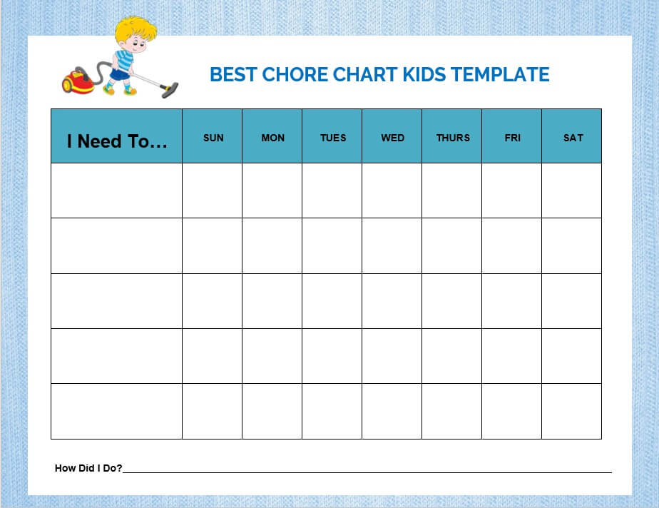 Best chore charts kids template