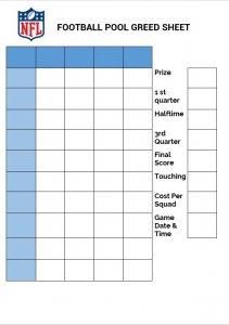 Printable Football Pool Sheet | room surf.com