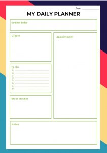 Free Printable Daily Schedule Template | room surf.com