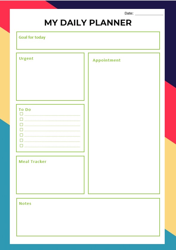 Design Daily Planner Template