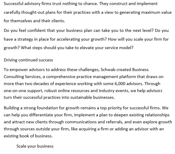 Sample Consulting Services Business Plan Template